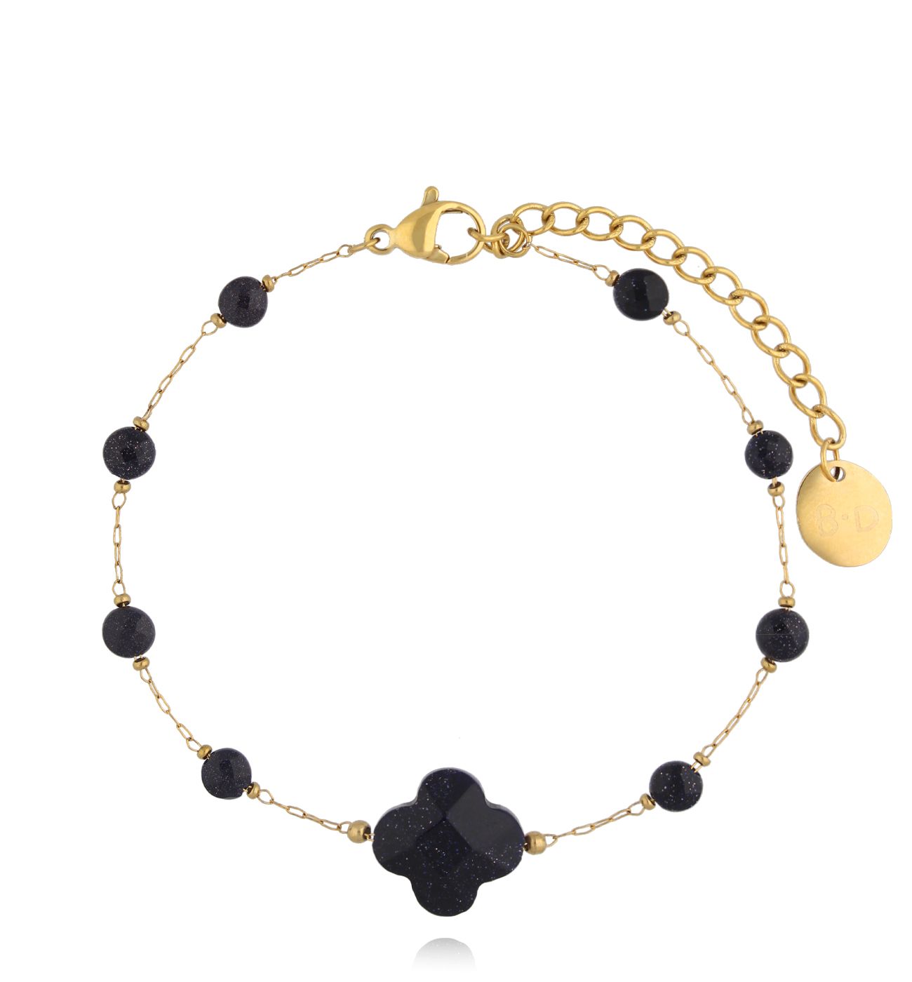 Bransoletka z koniczynką i Nocą Kairu BPA0504