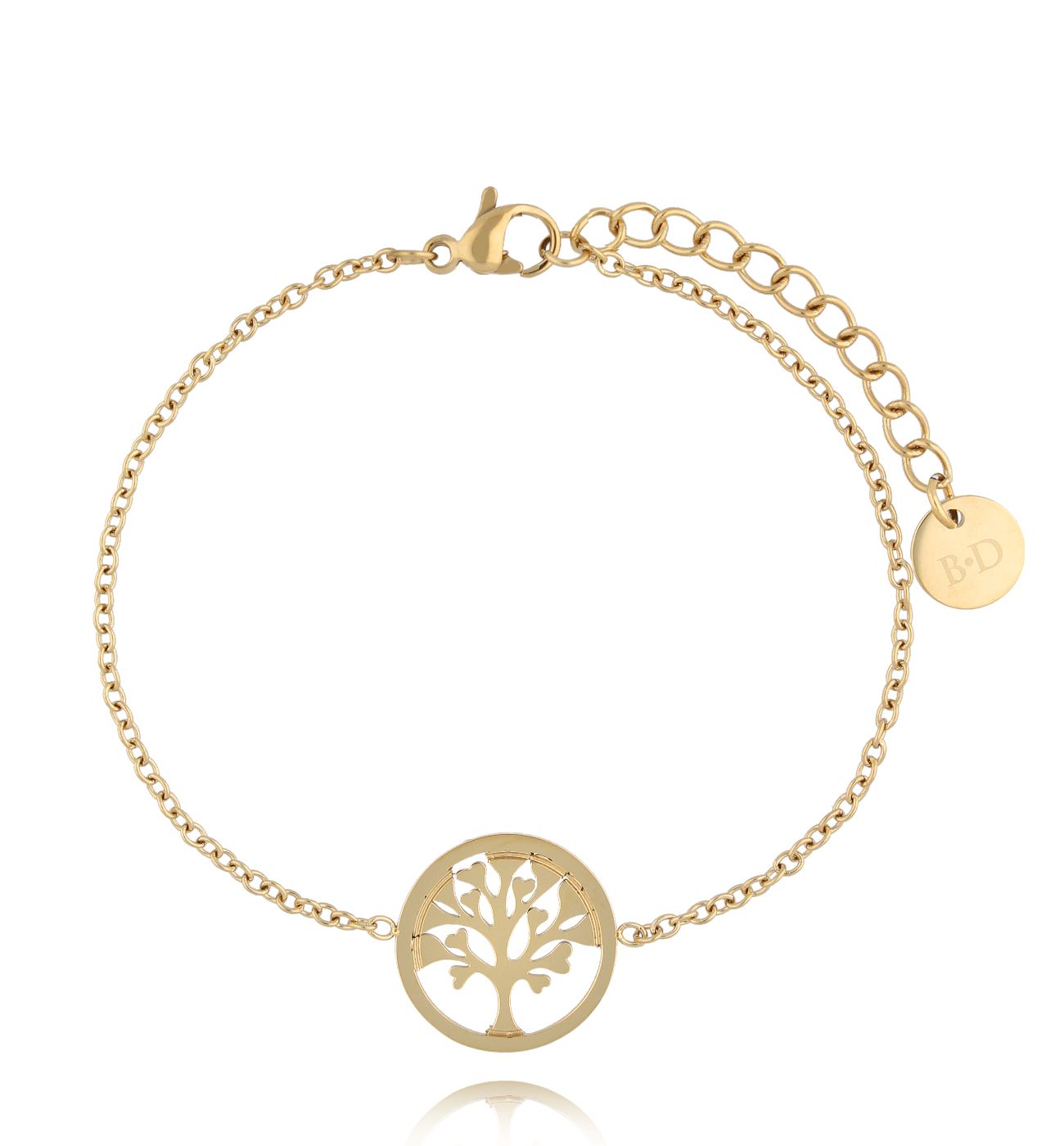 Bransoletka złota z drzewkiem Nina - By Dziubeka
