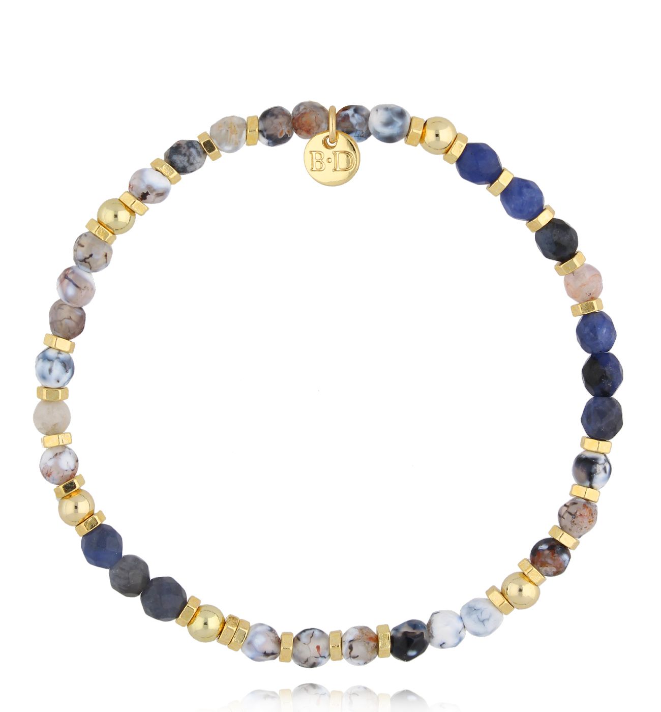 Bransoletka z kamieniami granatowo szara Vein II BSC1771