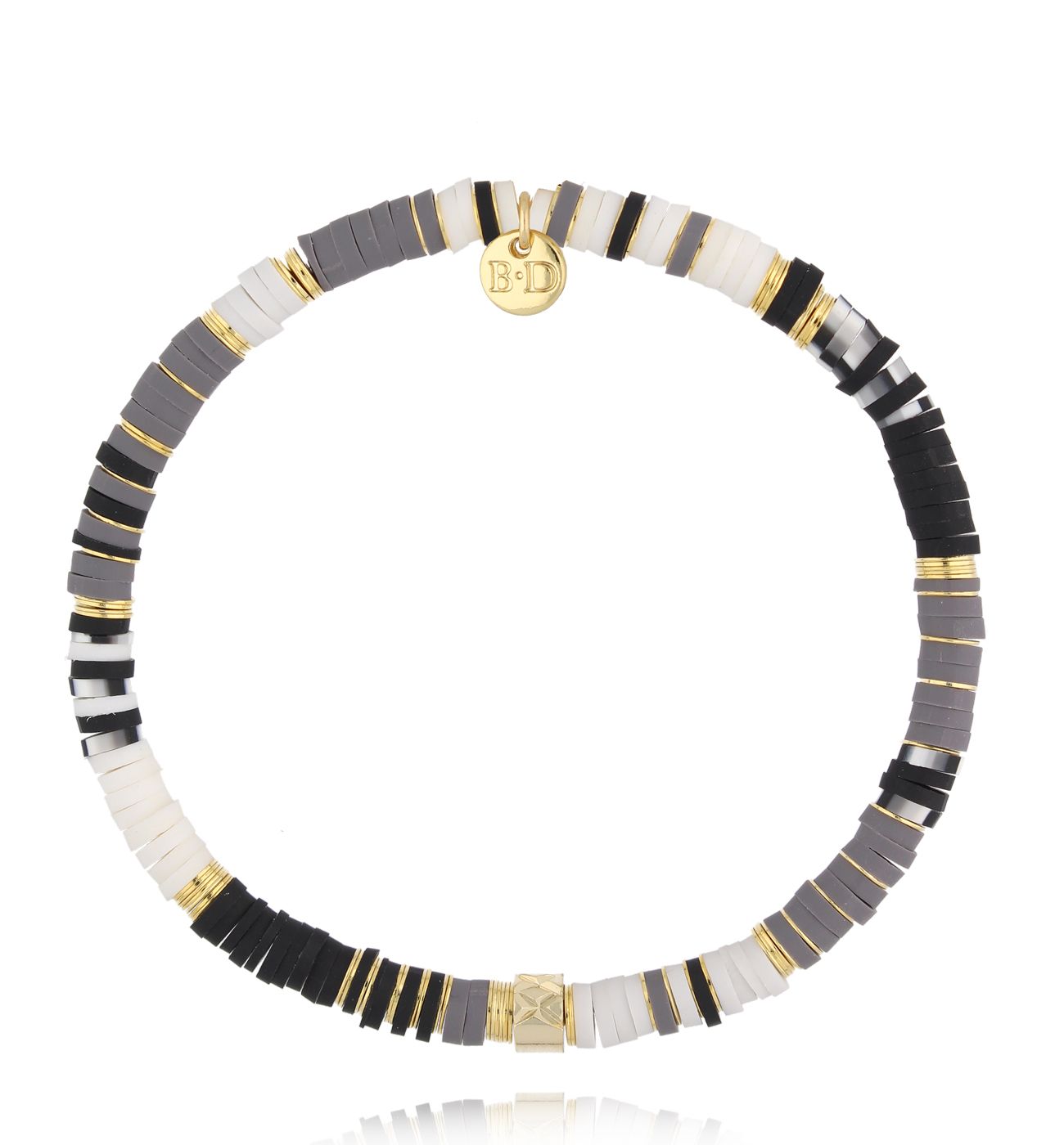 Bransoletka szaro biała BSC2237