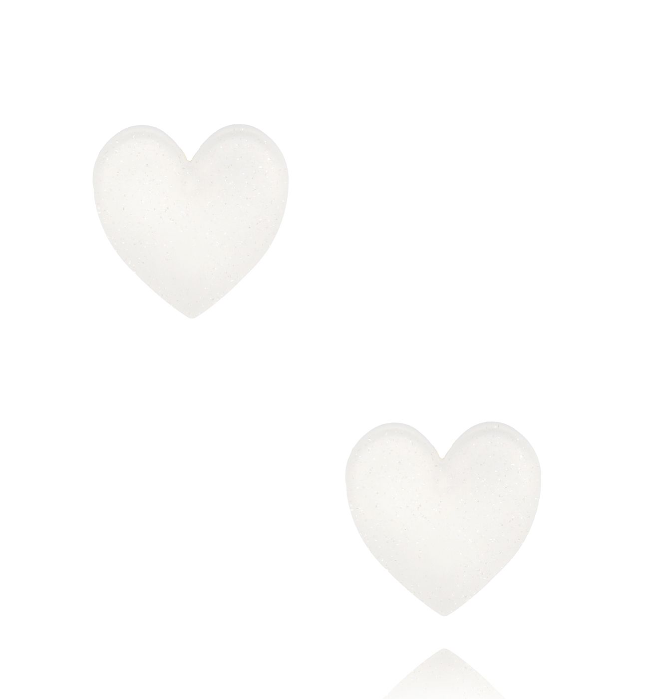 Kolczyki białe serca Siamanna KZA0310