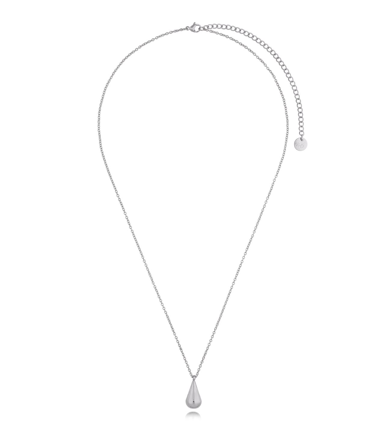 Naszyjnik srebrny z dużą kroplą Drop NSA0543