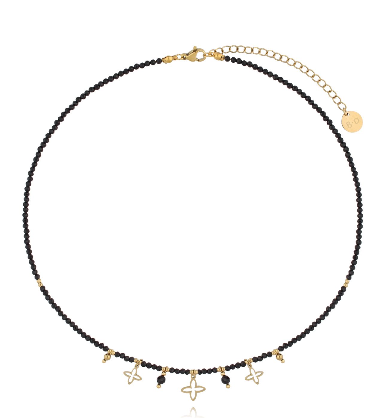 Naszyjnik z turmalinami i koniczynkami Serenity NTW1308