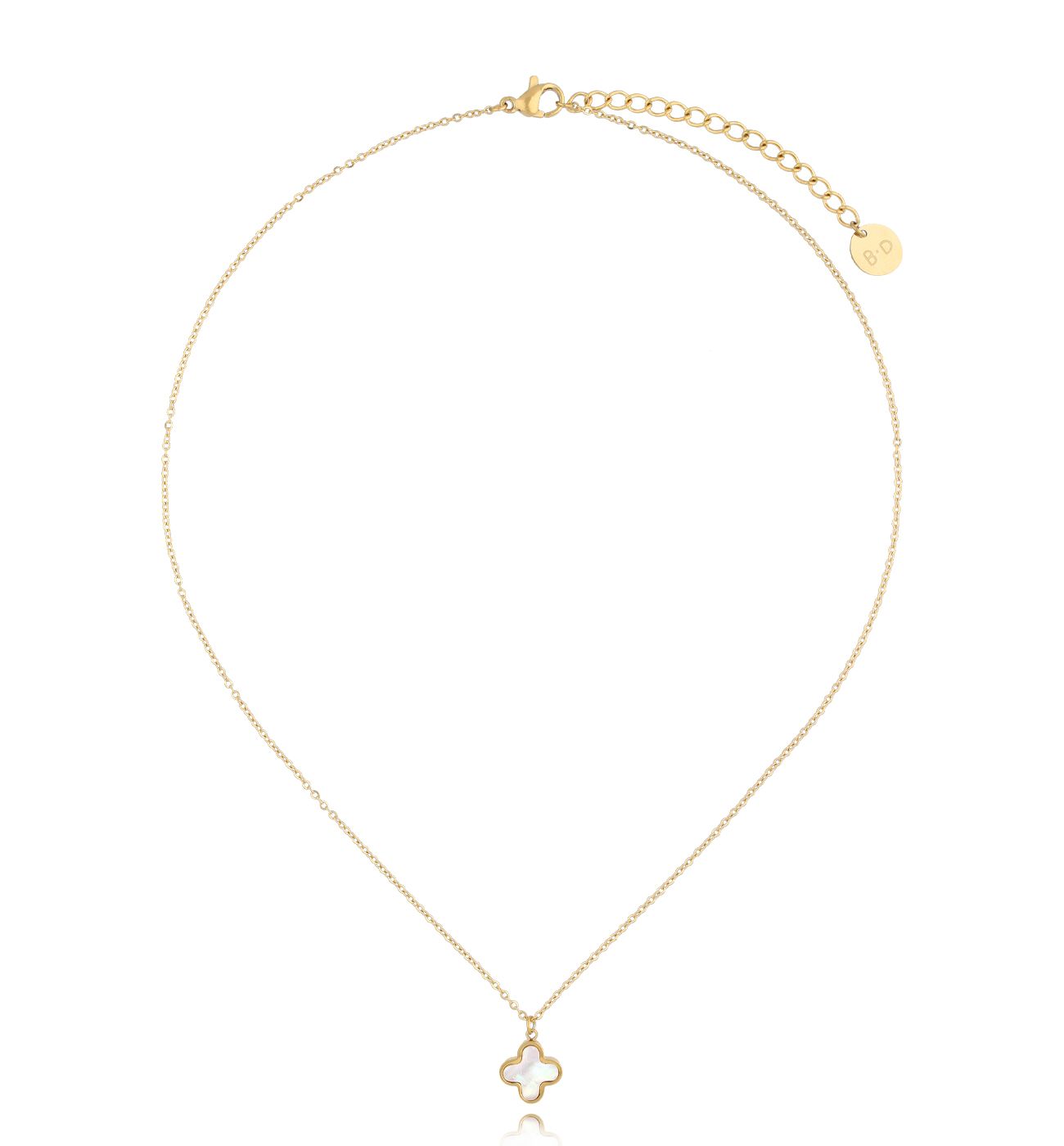 Naszyjnik z białą koniczynką Clover NSY0211