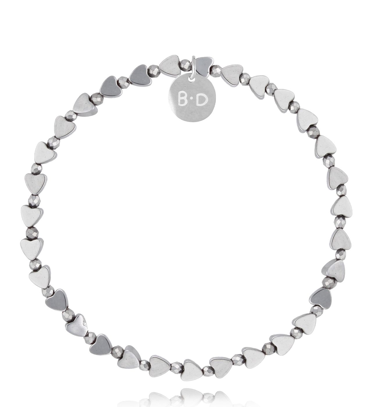 Bransoletka srebrna z hematytami Lollia - By Dziubeka