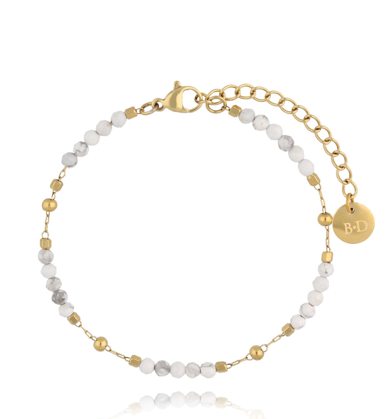 Bransoletka z howlitami biała BSC2113