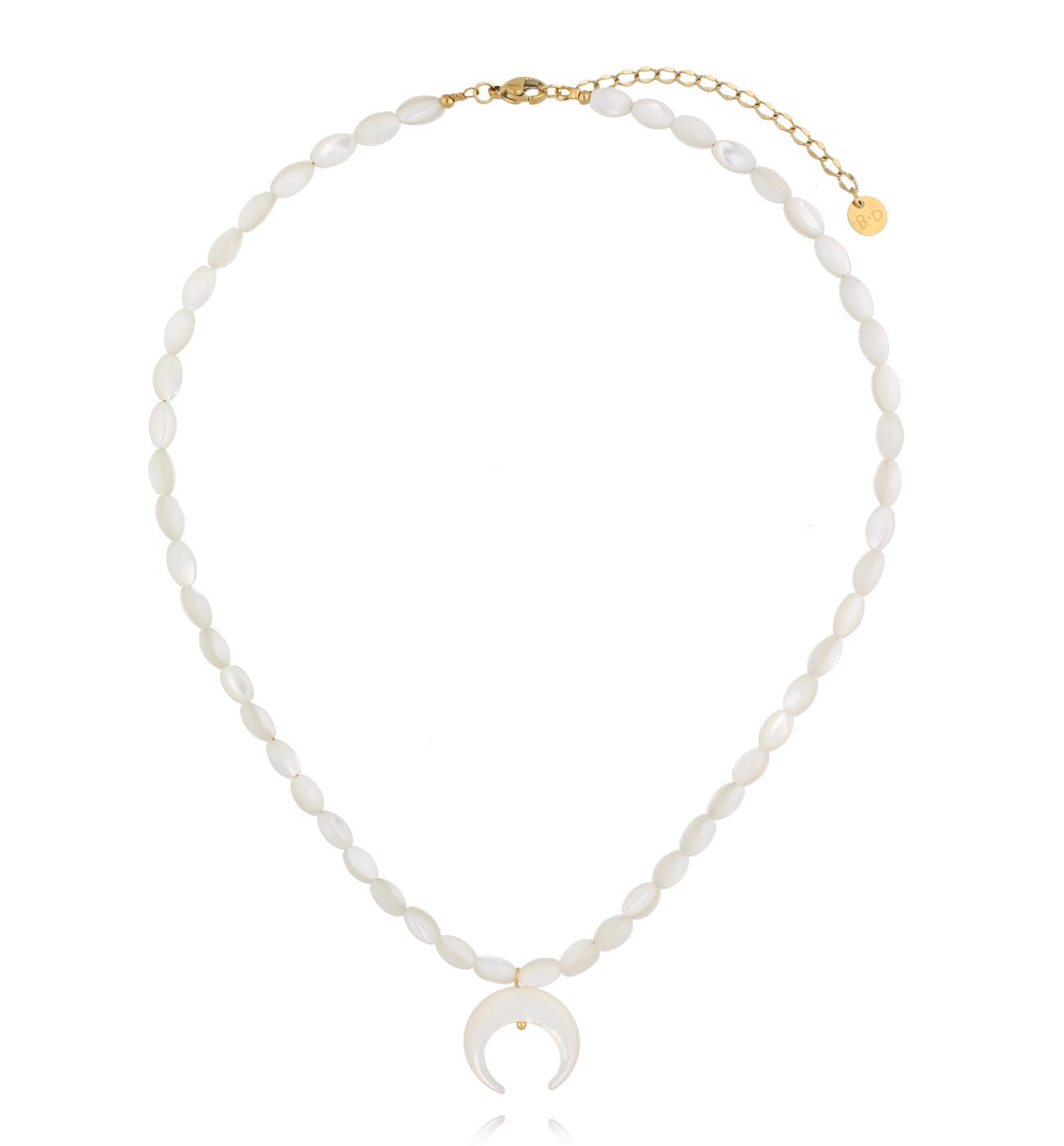 Naszyjnik z białym księżycem NPA1402