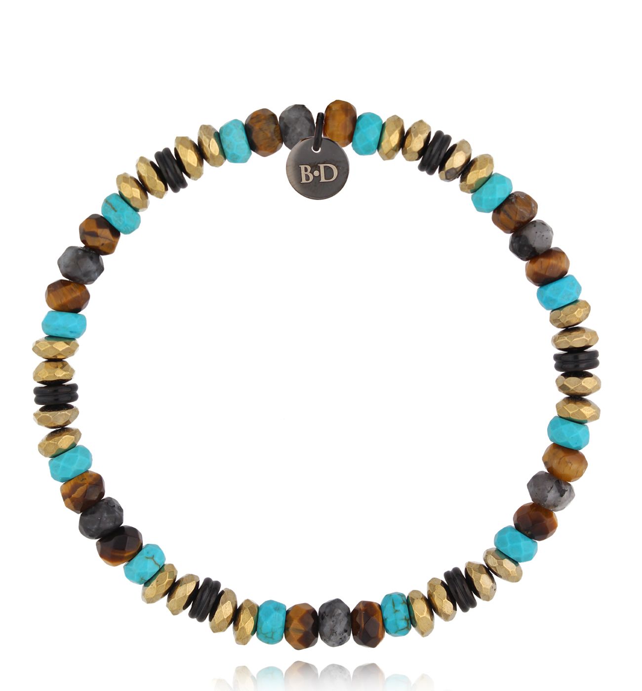 Bransoletka z hematytami i howlitami Eindridi 87 - By Dziubeka