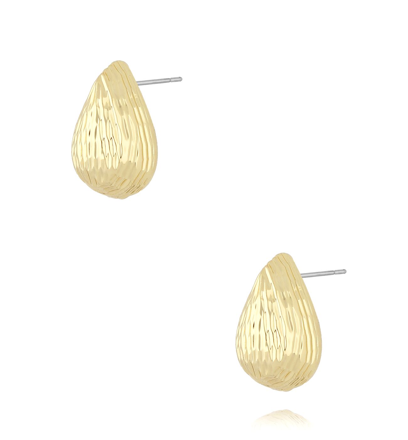 Kolczyki krople złote KLU0016 - By Dziubeka