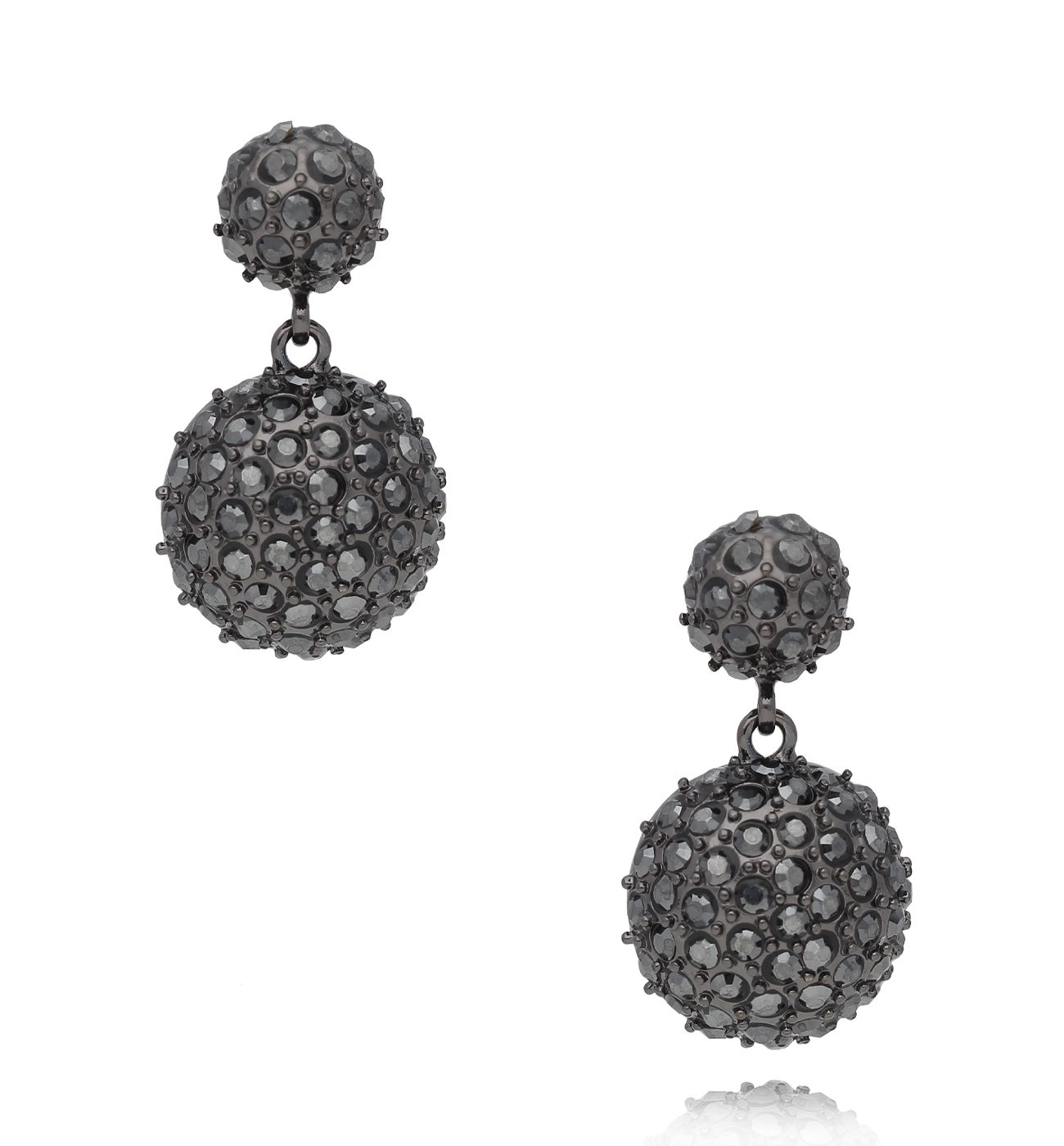 Kolczyki czarne z cyrkoniami Helmi - By Dziubeka