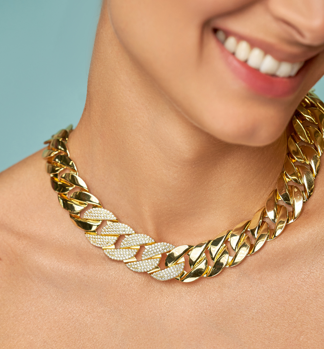 Naszyjnik złoty łańcuch Yukio - By Dziubeka