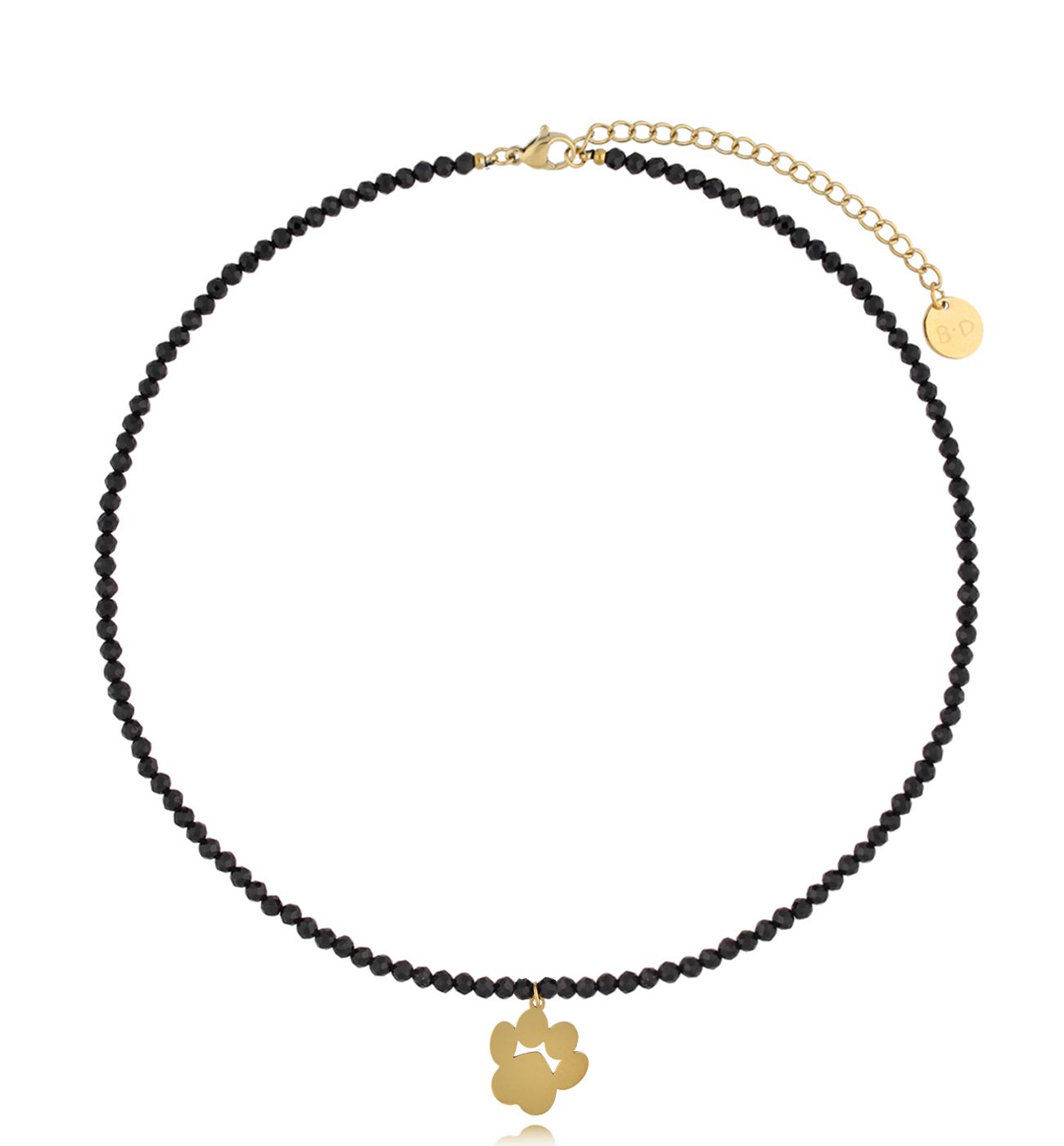 Naszyjnik z turmalinami i złotą łapką Giselle - By Dziubeka