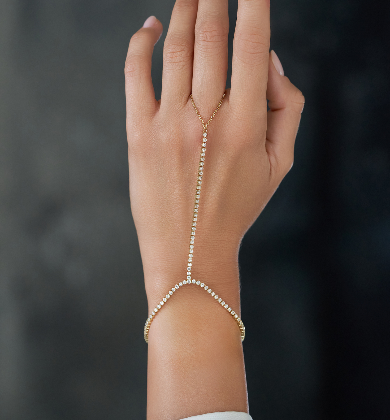 Bransoletka tenisowa z pierścionkiem transparentna Este BSS0102