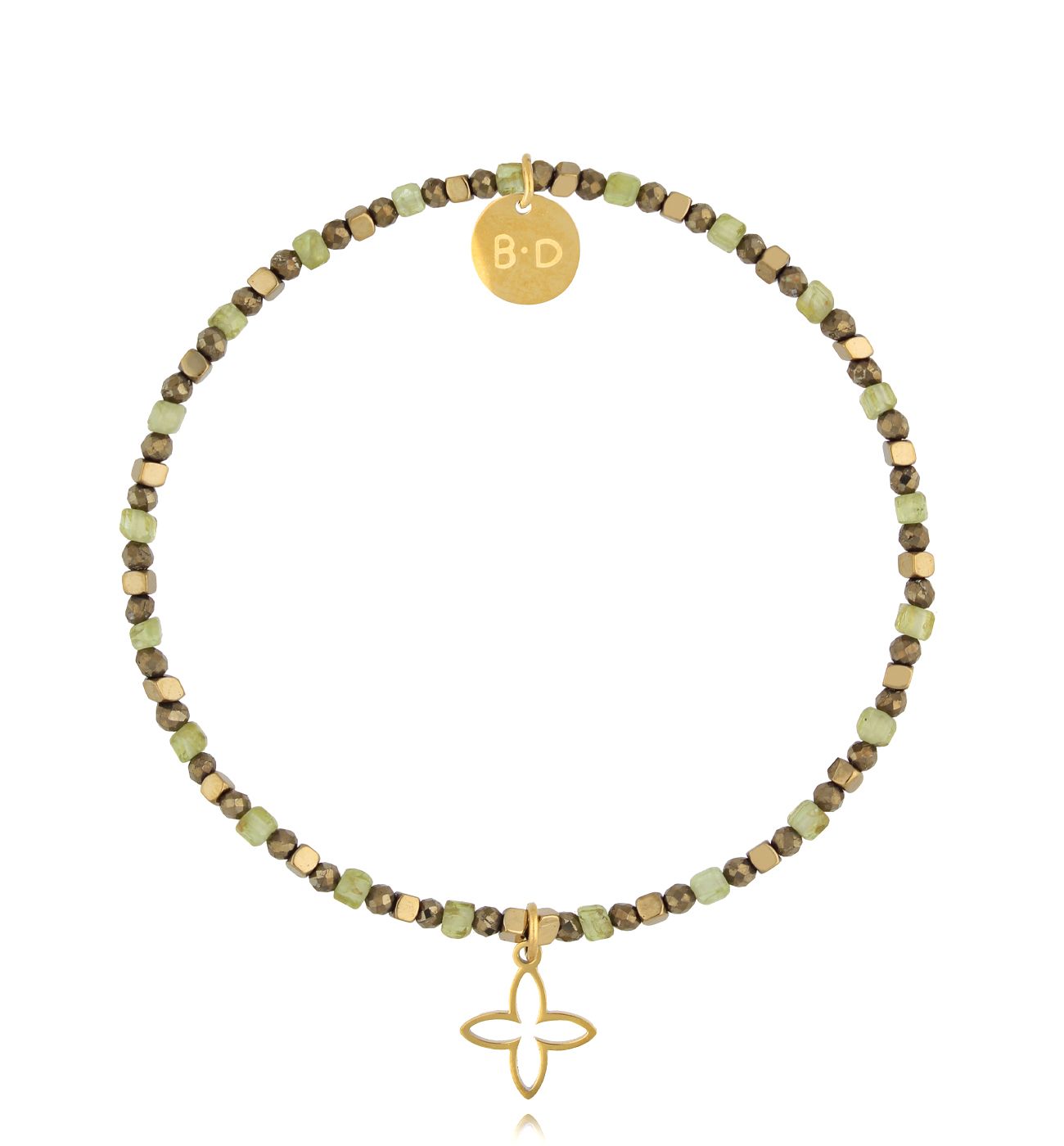 Bransoletka z oliwinami i cytrynami BTW3050