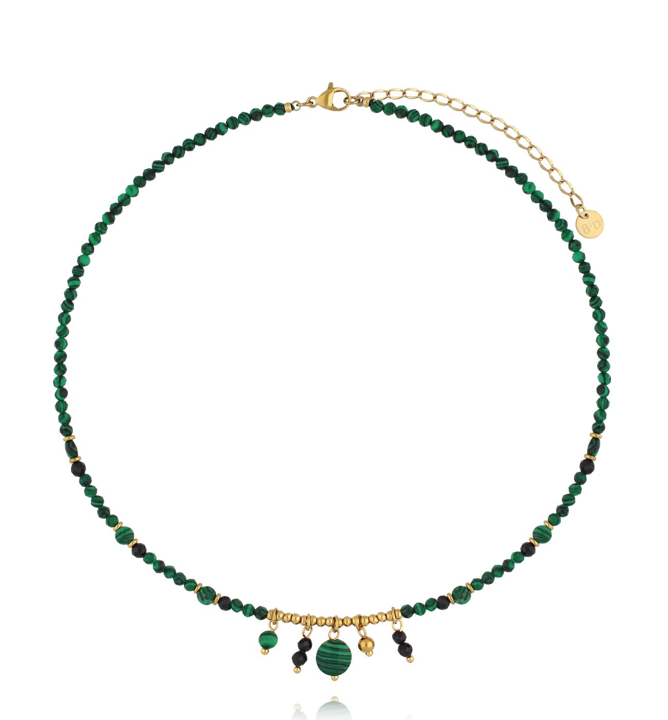 Naszyjnik zielony z zawieszkami - By Dziubeka