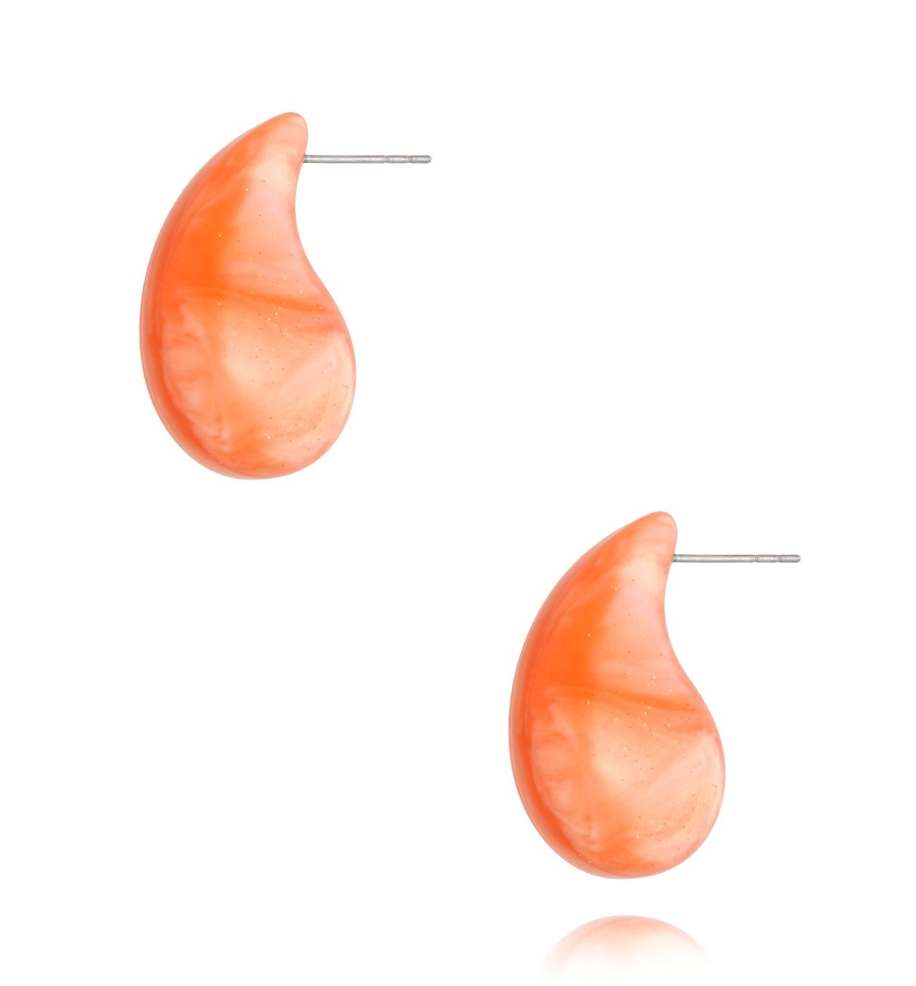 Kolczyki pomarańczowe krople duże Titim KZA0295 - By Dziubeka