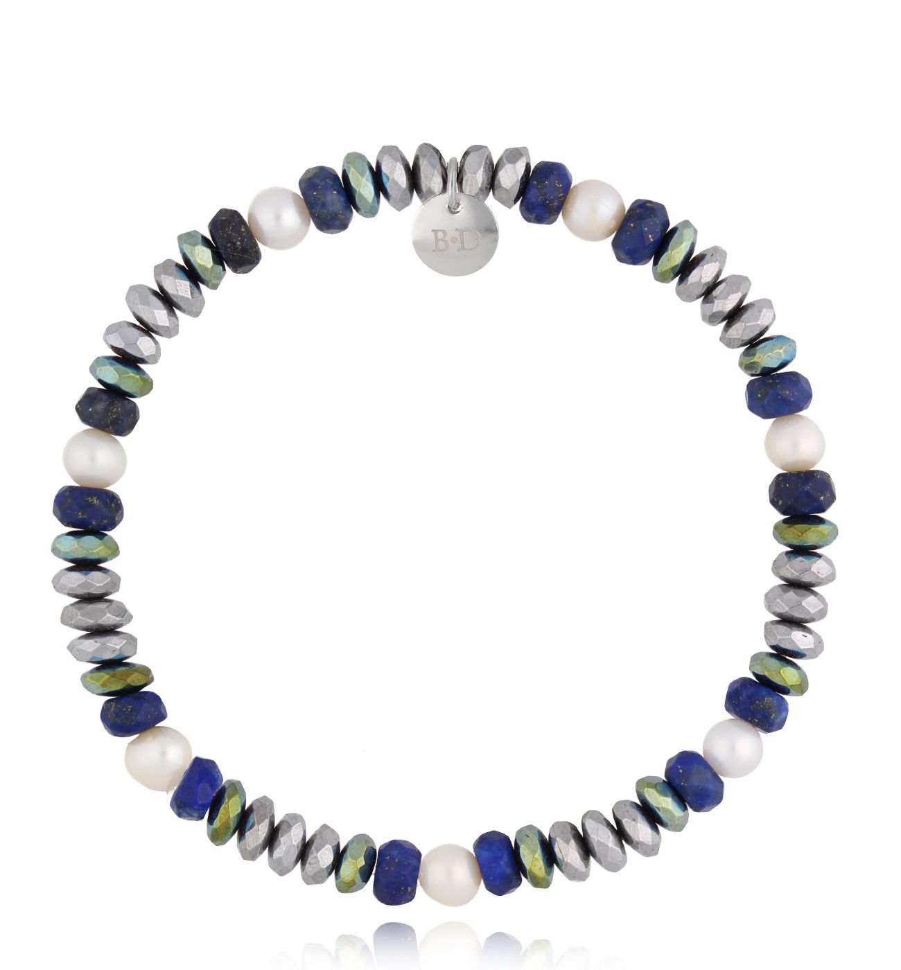 Bransoletka z hematytami i lapisami Eindridi BMITC0581