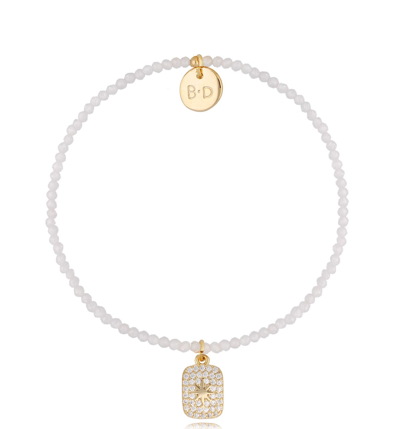 Bransoletka biała połyskująca Lifestyle BTW1029