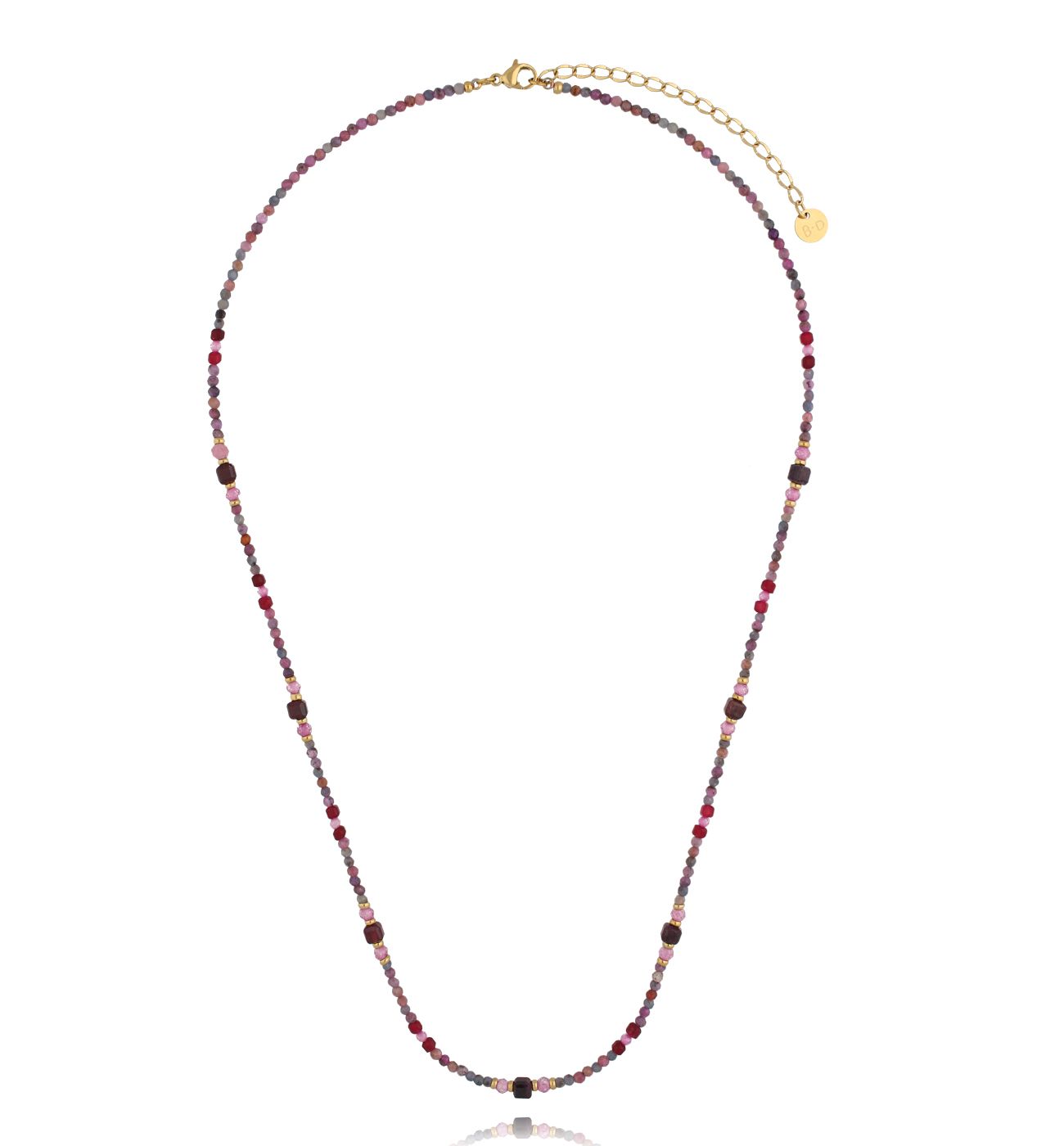 Naszyjnik z szafirami i granatami - By Dziubeka