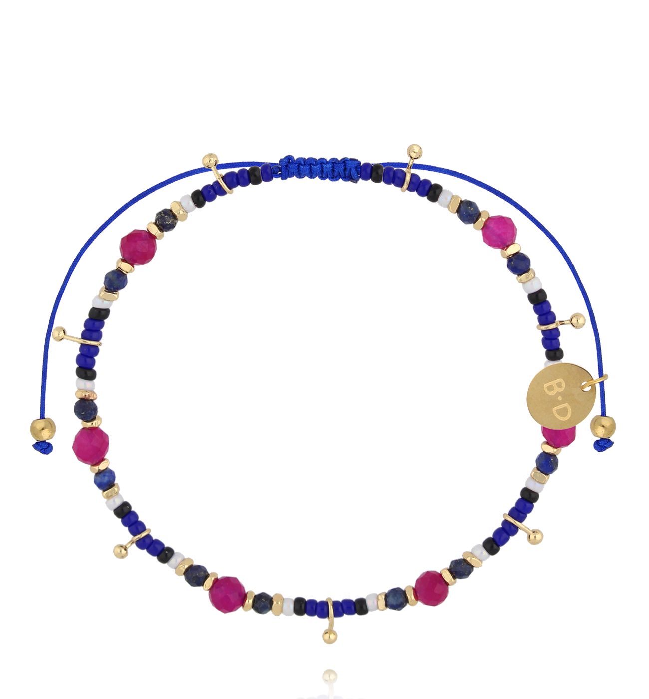 Bransoletka niebiesko fuksjowa BMT0250