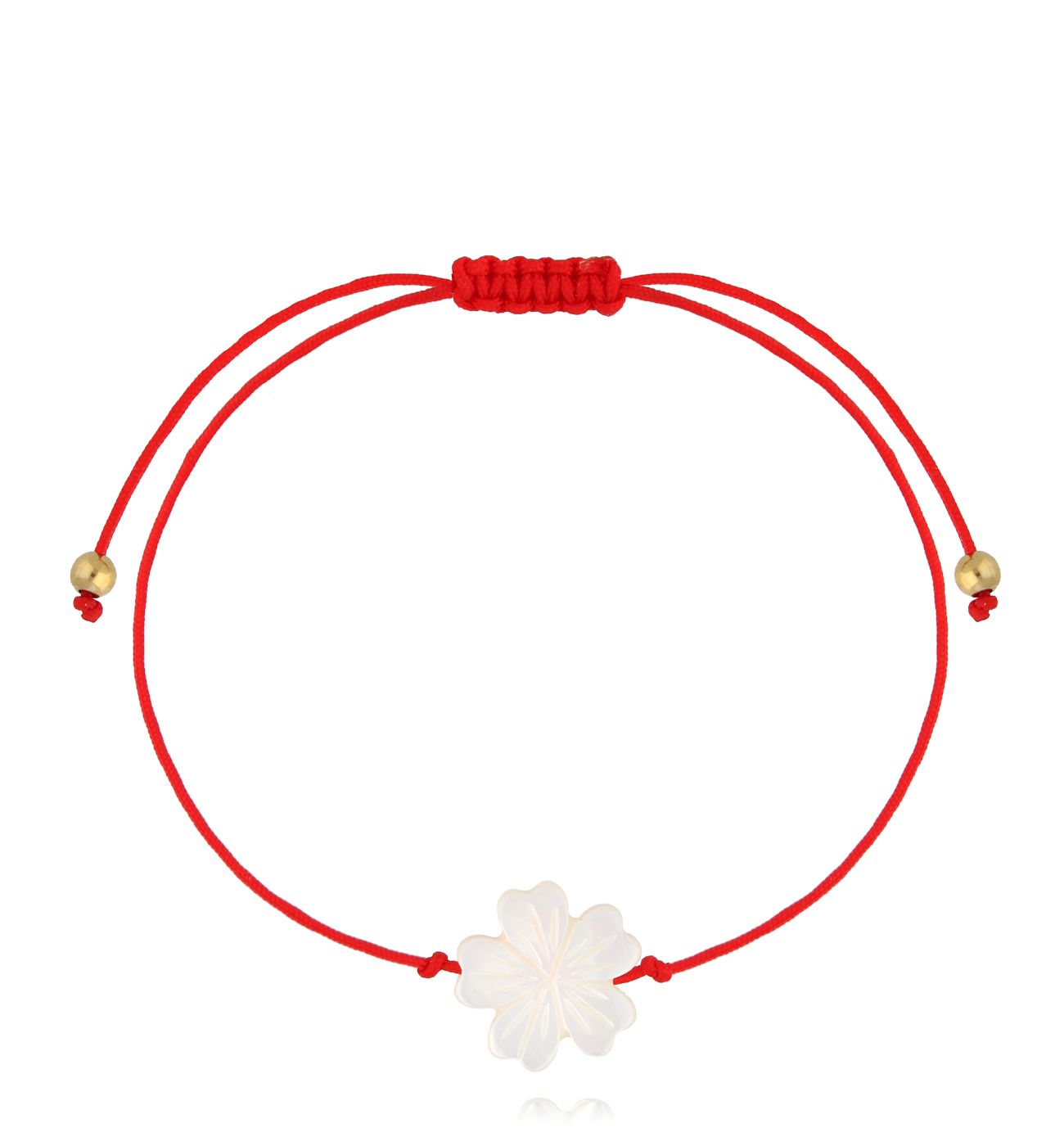 Bransoletka z czerwonym sznurkiem i kwiatkiem BGL1031