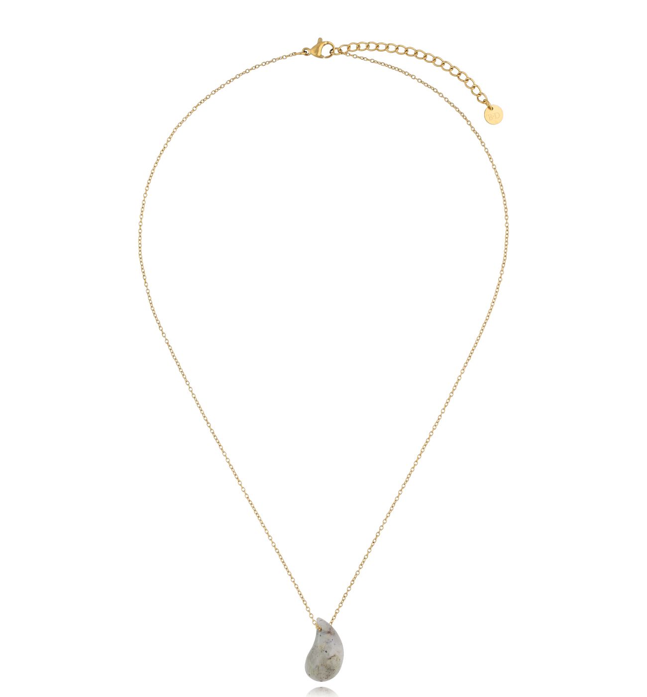 Naszyjnik kropla z labradorytu Nature's Tears NLB0320