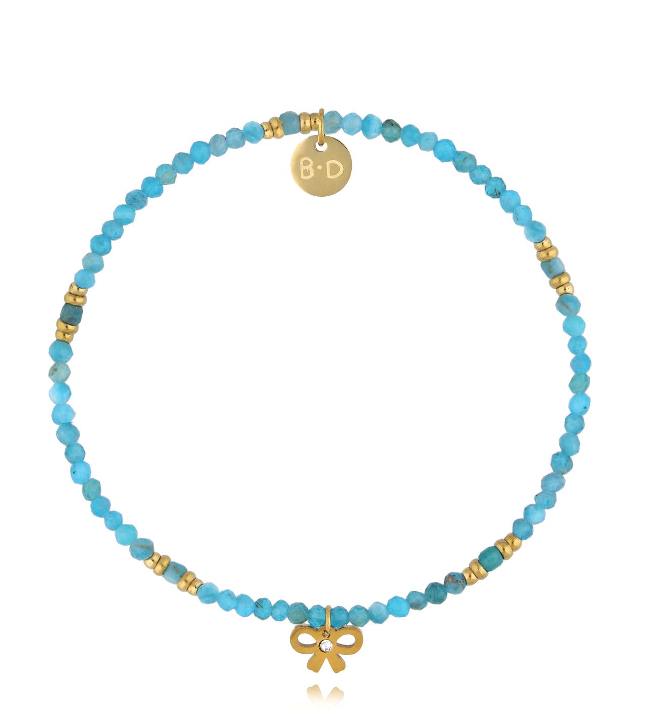 Bransoletka z apatytami i kokardką BTW3330