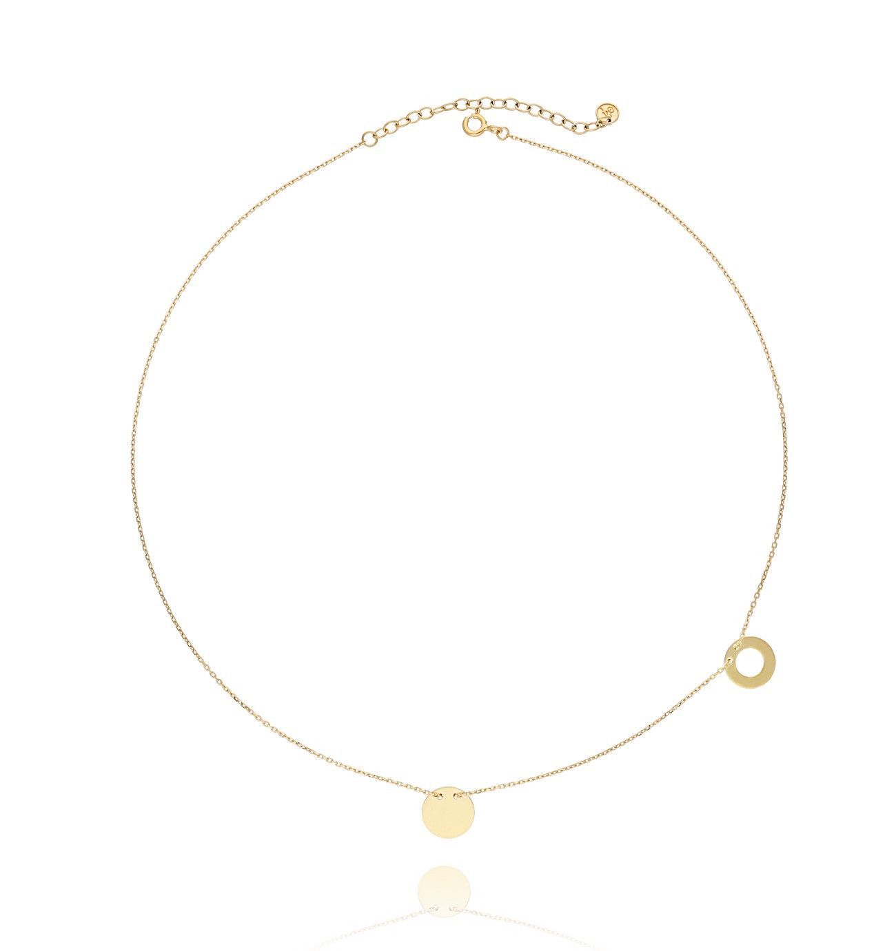 Naszyjnik srebrny pozłacany NSE0014