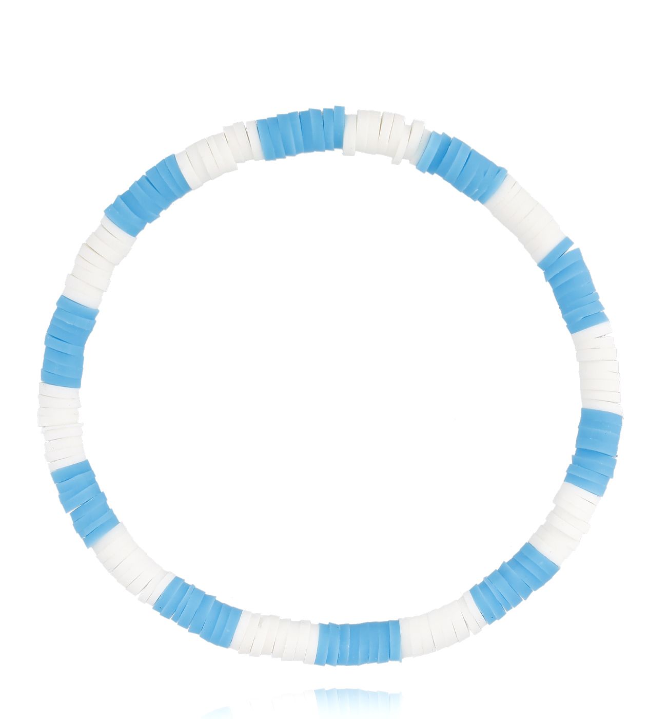 Bransoletka biało niebieska BSH0194 - By Dziubeka