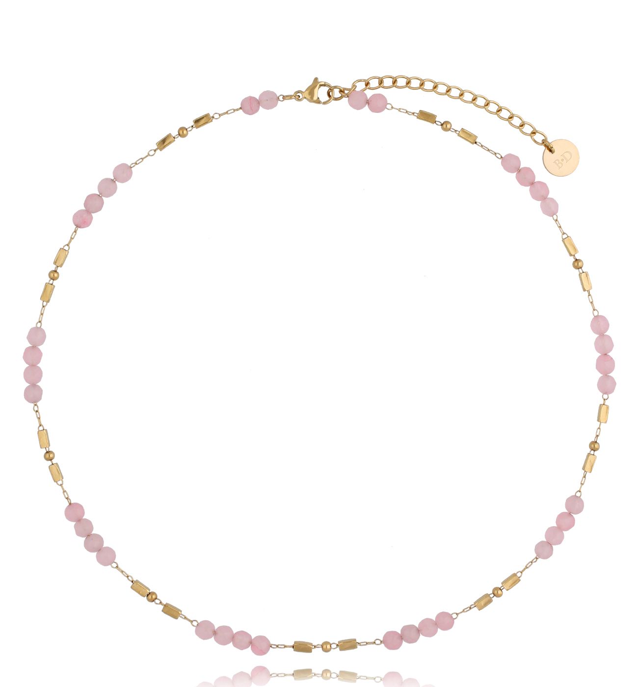 Naszyjnik z kwarcami różowymi Combo NSC0227