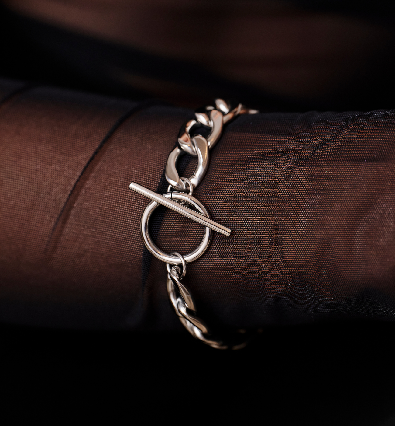 Bransoletka z dużych ogniw ze stali szlachetnej BSY0400