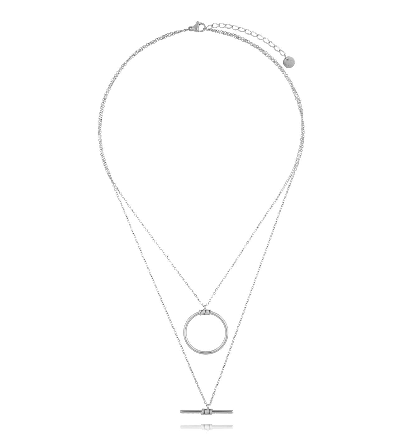 Naszyjnik z kółkiem srebrny NSY0522