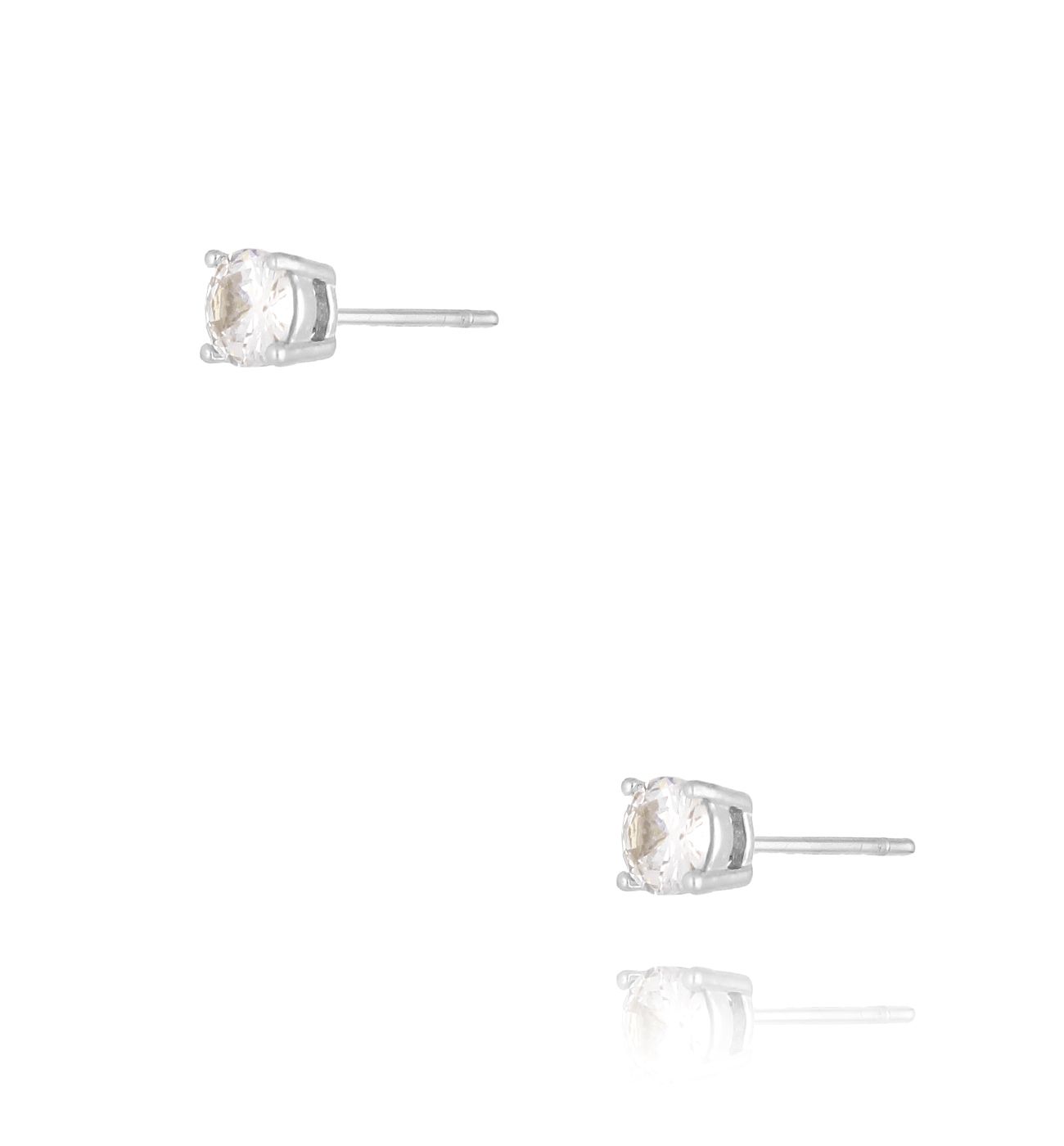 Kolczyki z cyrkoniami srebrne Silver Charm KSA2009