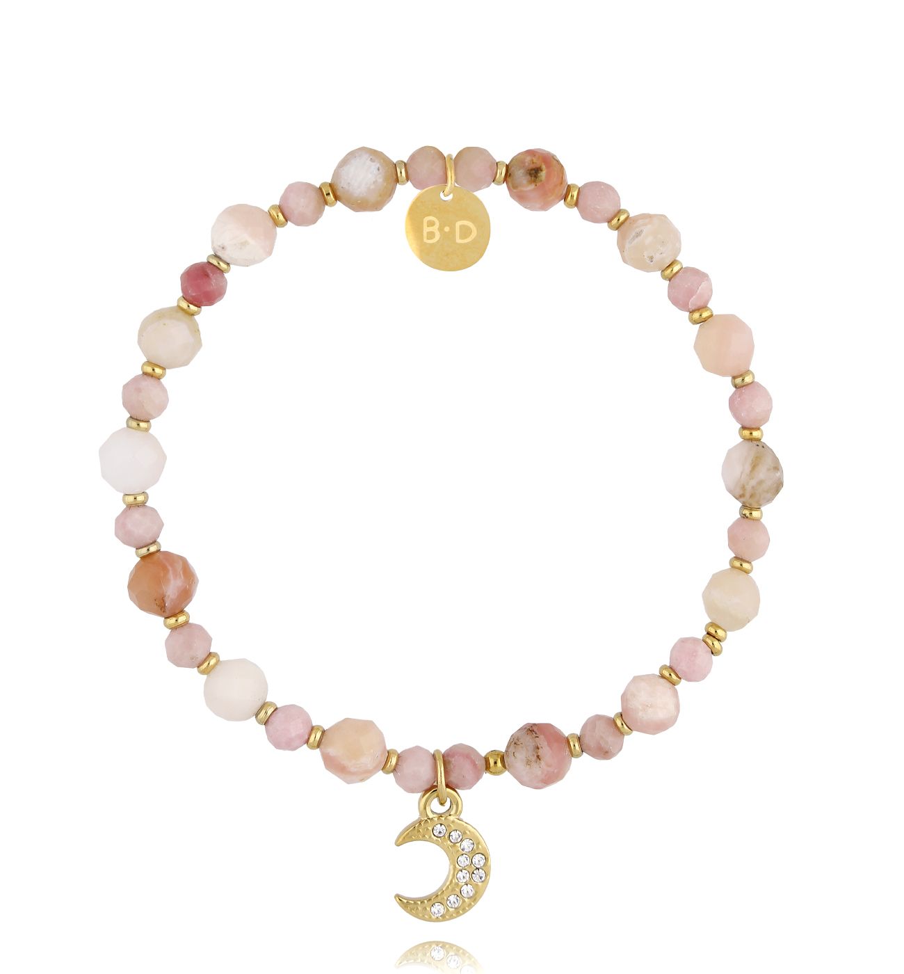 Bransoletka różowa z księżycem BTW3111