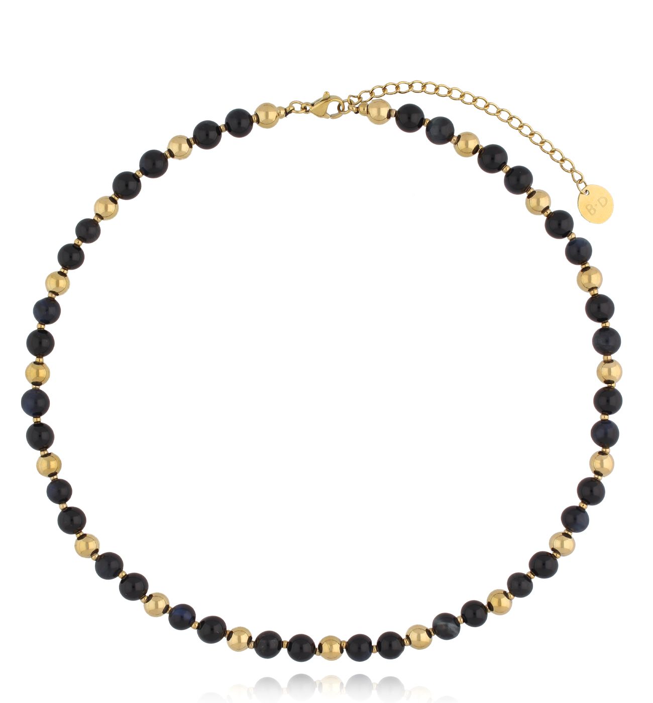 Naszyjnik z agatami i tygrysim okiem - By Dziubeka