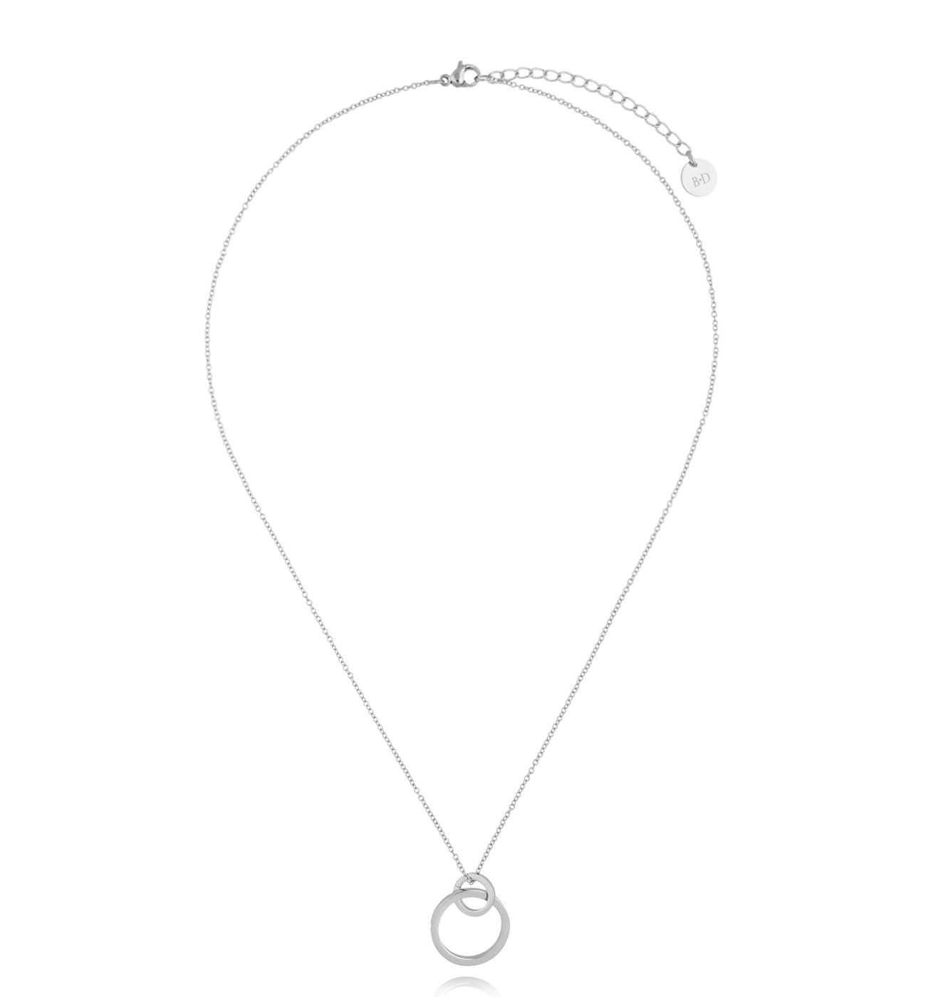 Naszyjnik srebrny z kółkami Cercle NSA0819