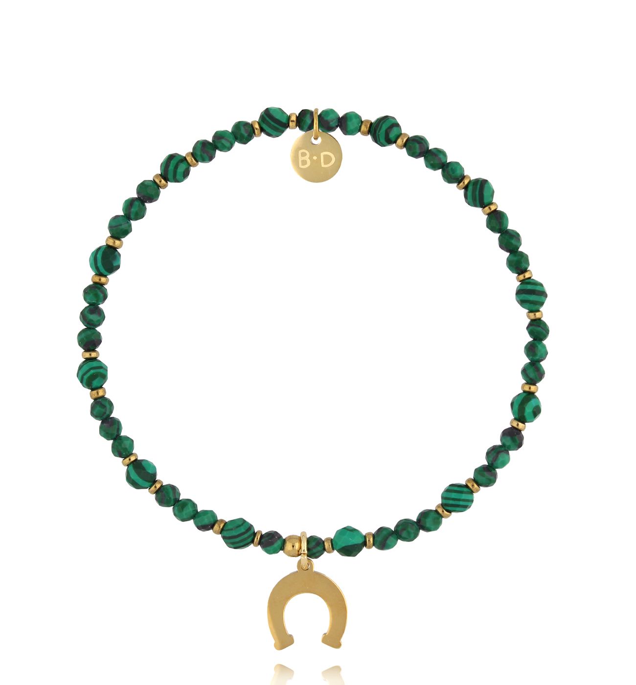 Bransoletka zielona z podkową BTW3295