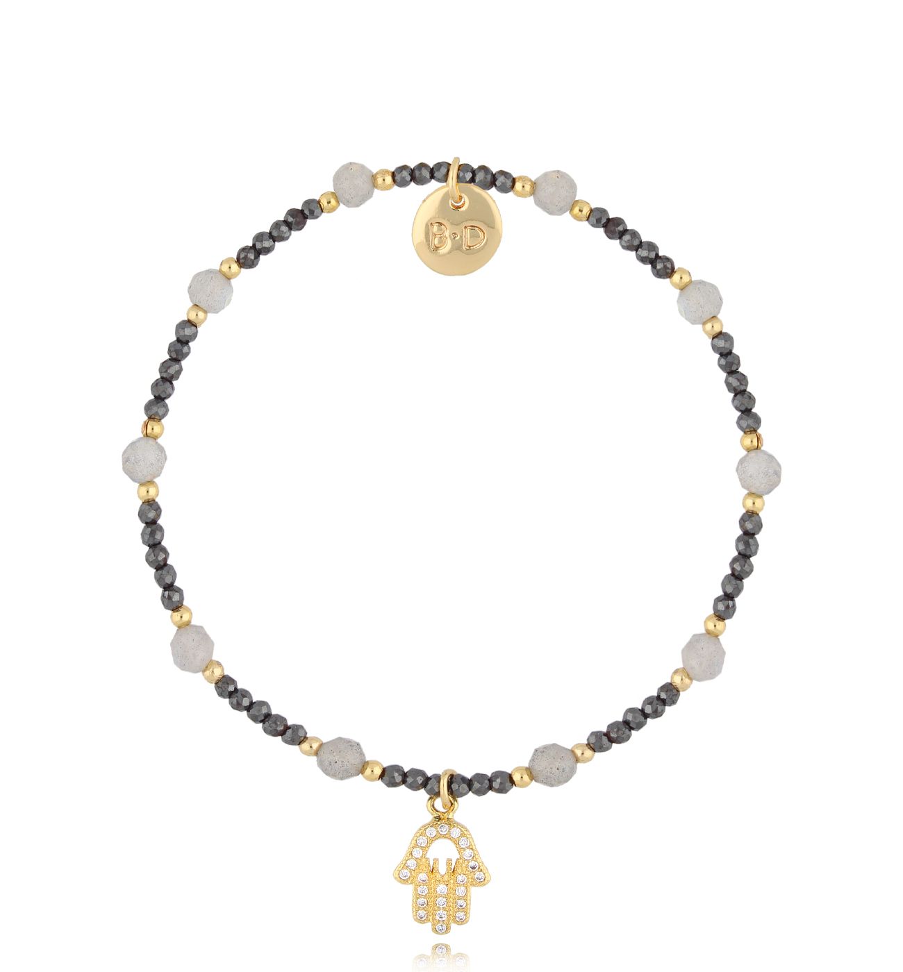 Bransoletka z hematytami i ręką Fatimy Bang BTW1964