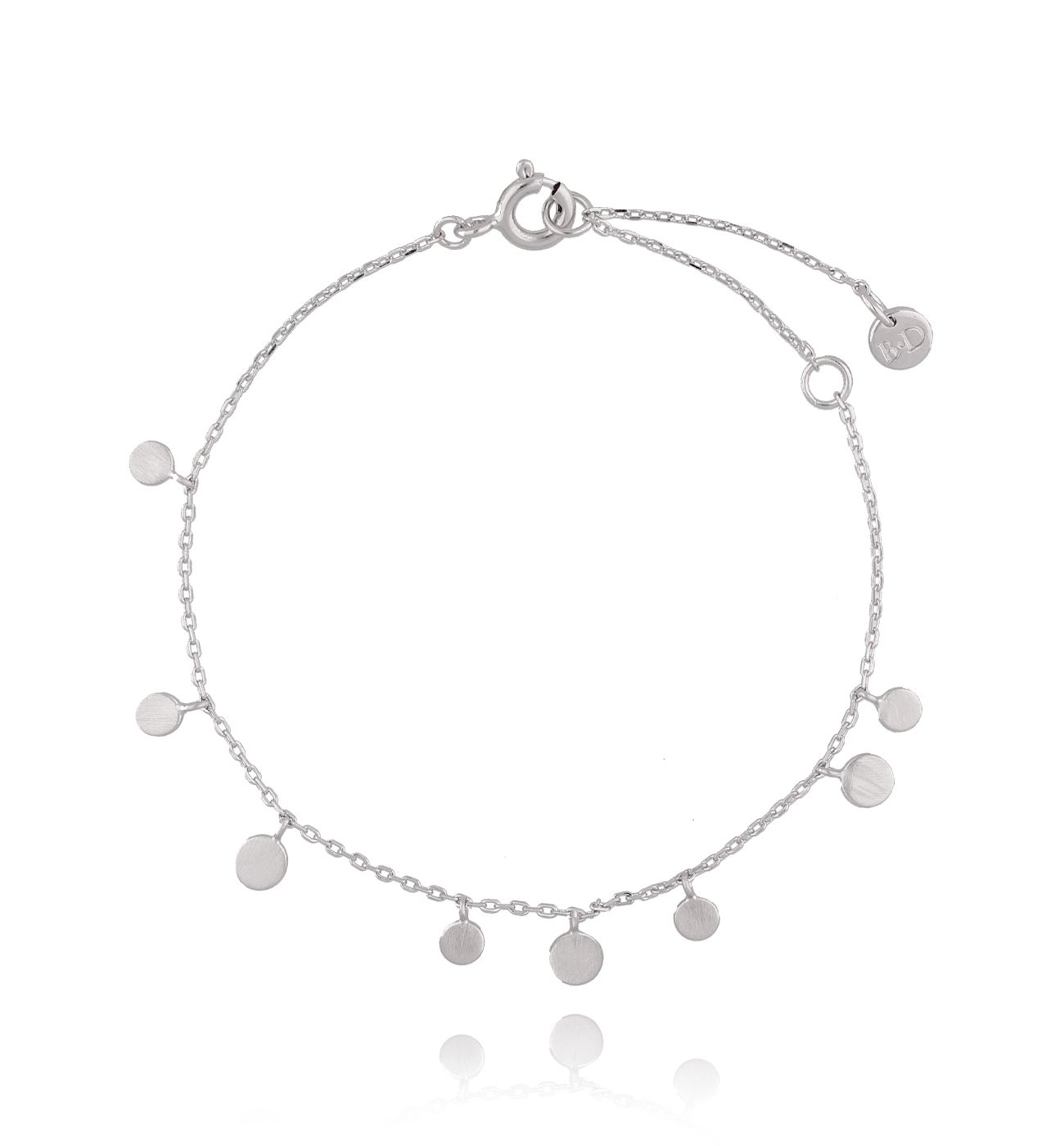 Bransoletka srebrna z kółeczkami BFA0022