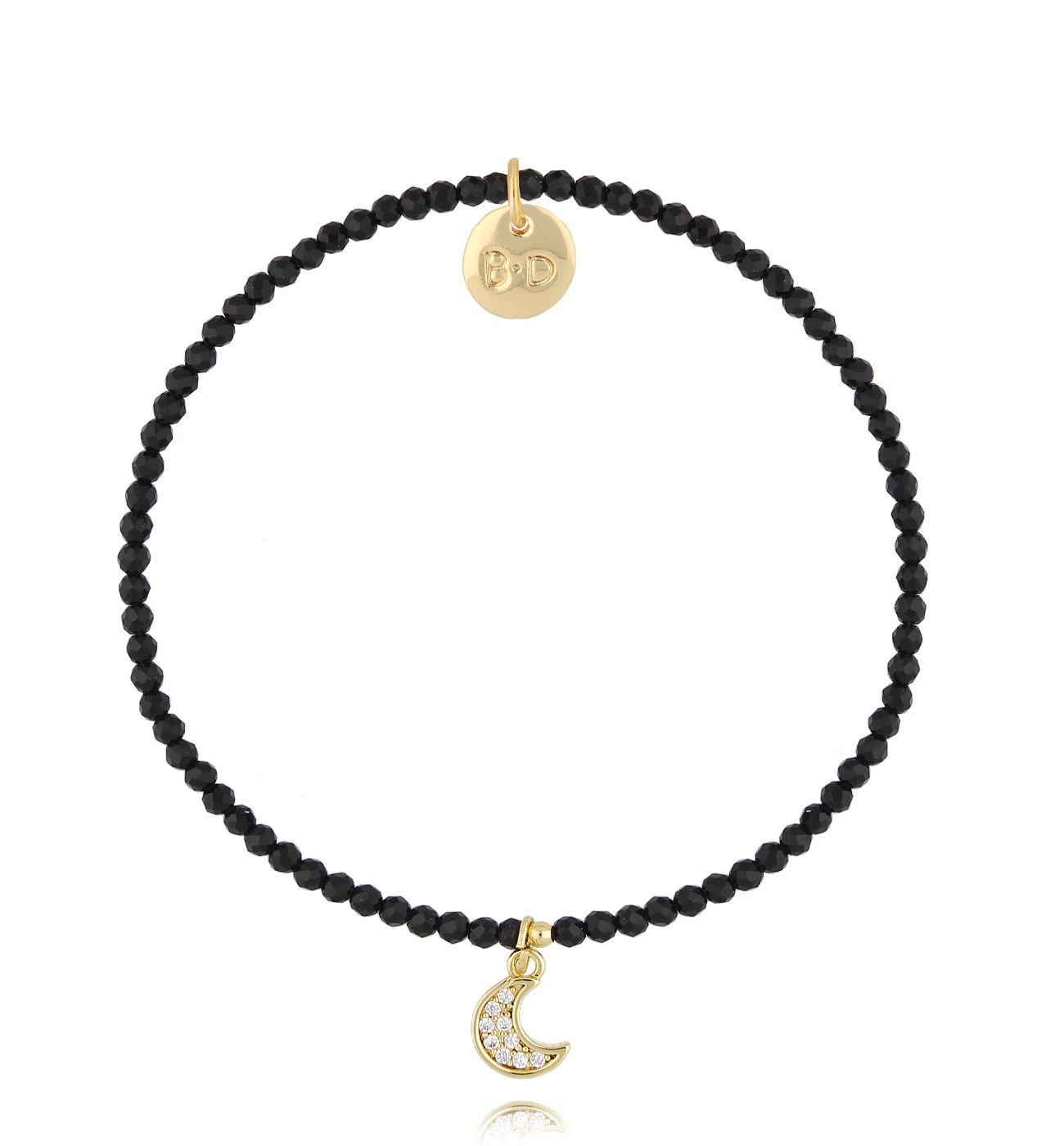 Bransoletka czarna z agatami - By Dziubeka