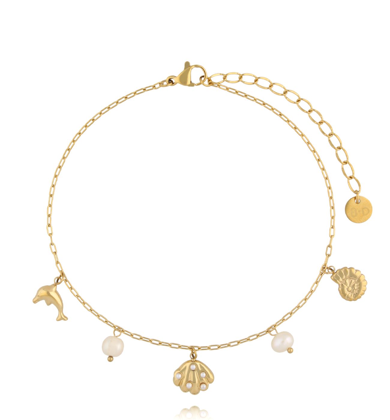 Bransoletka na nogę z morskimi zawieszkami BNSY0061