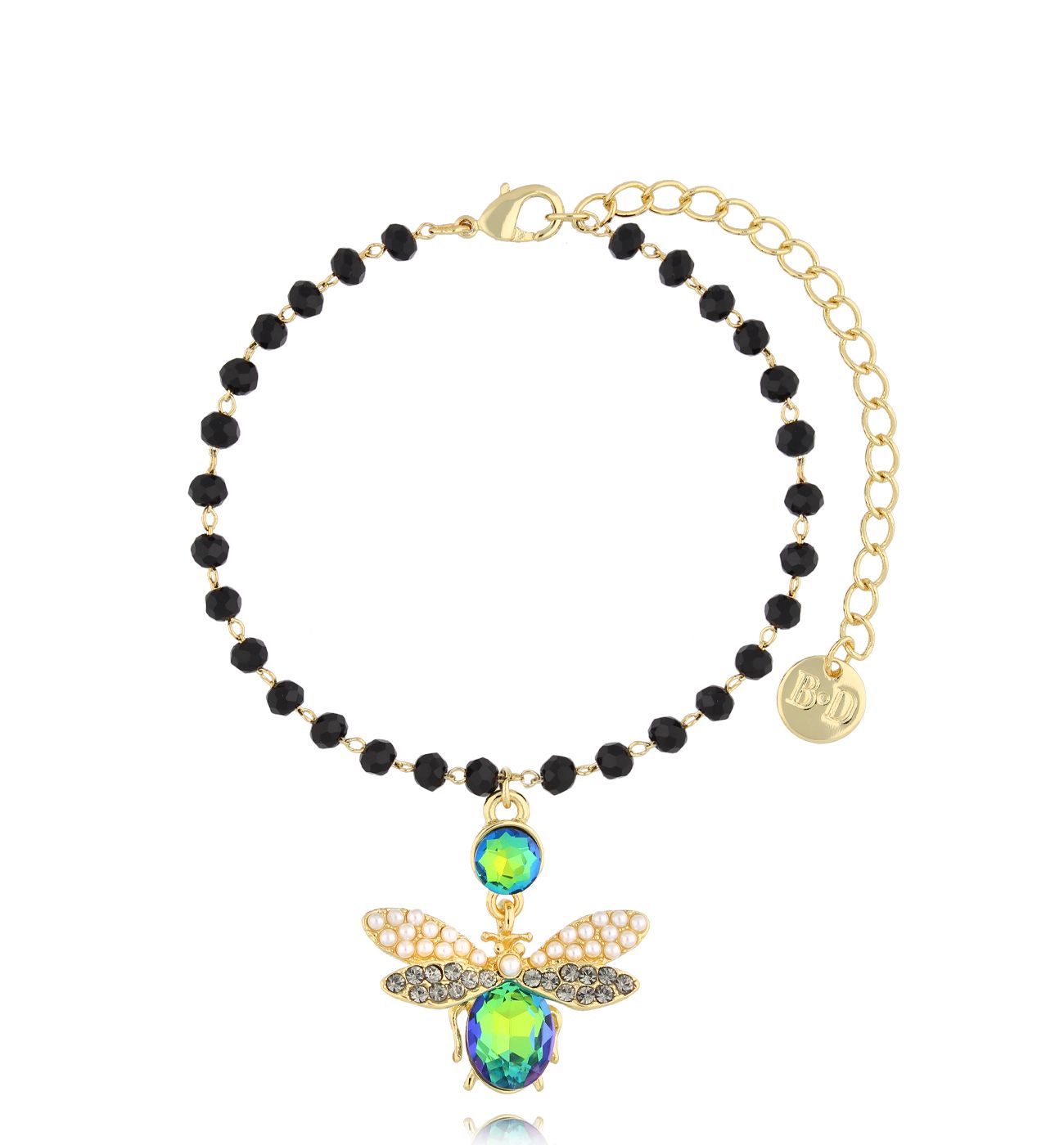 Bransoletka z zielonym owadem Mariposa BMI0178