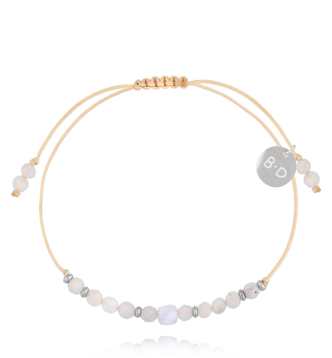 Bransoletka z kunzytami beżowa BMT0188