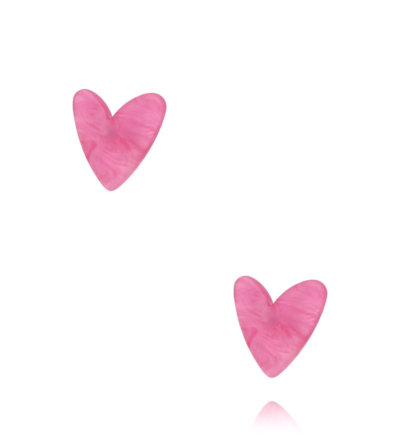 Kolczyki różowe serca Siapiccia KZA0314 - By Dziubeka