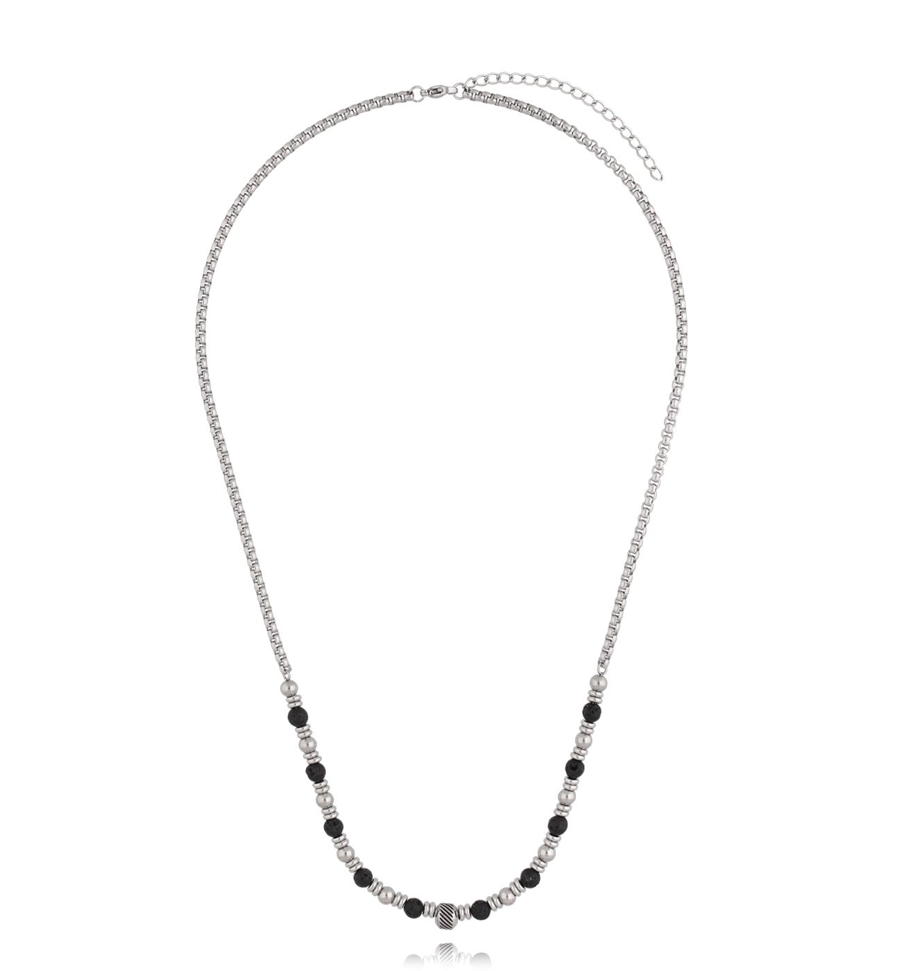 Naszyjnik męski z agatami Halfdan NMITC0178