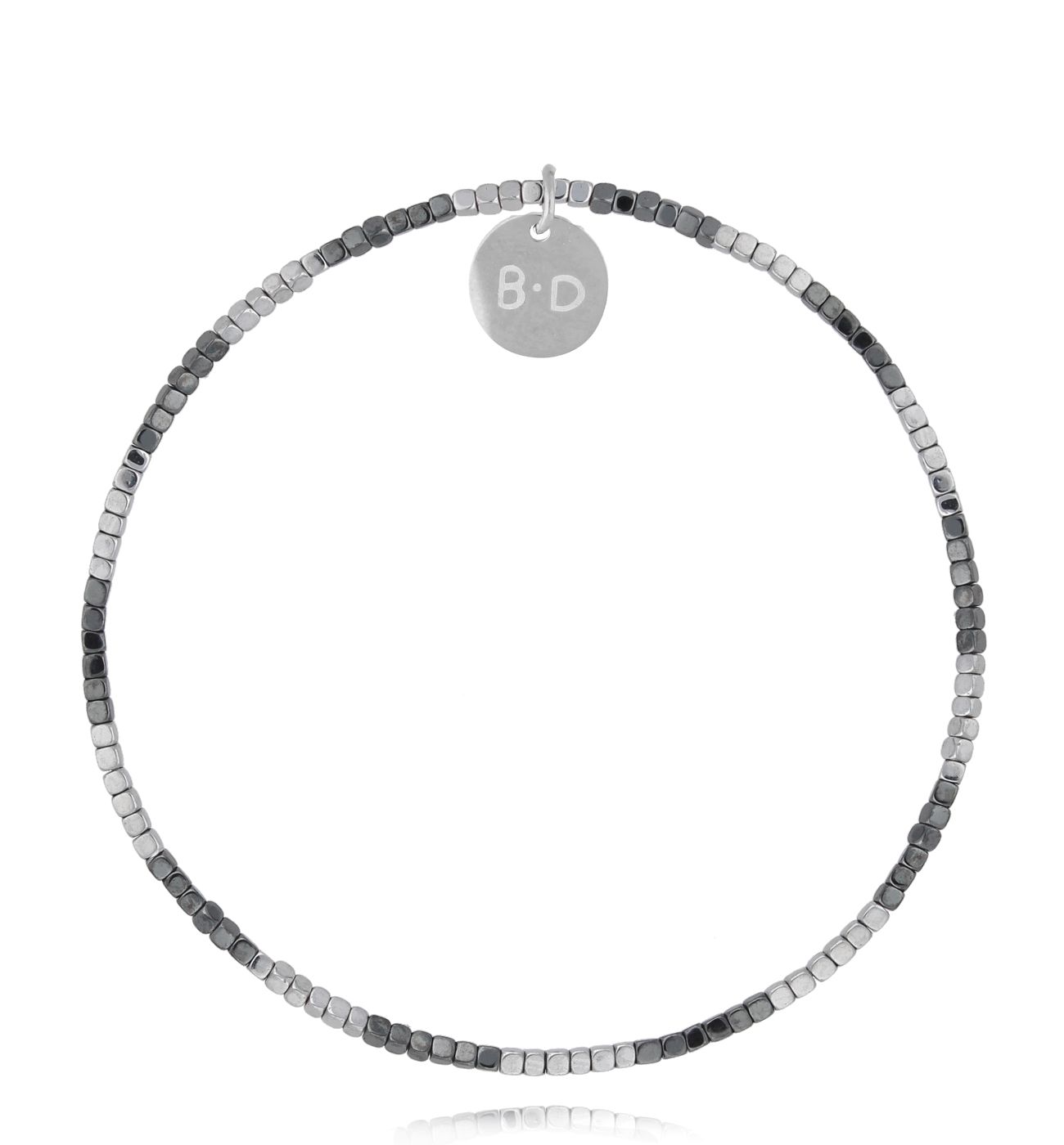 Bransoletka stalowa z hematytami Nano BTW2427