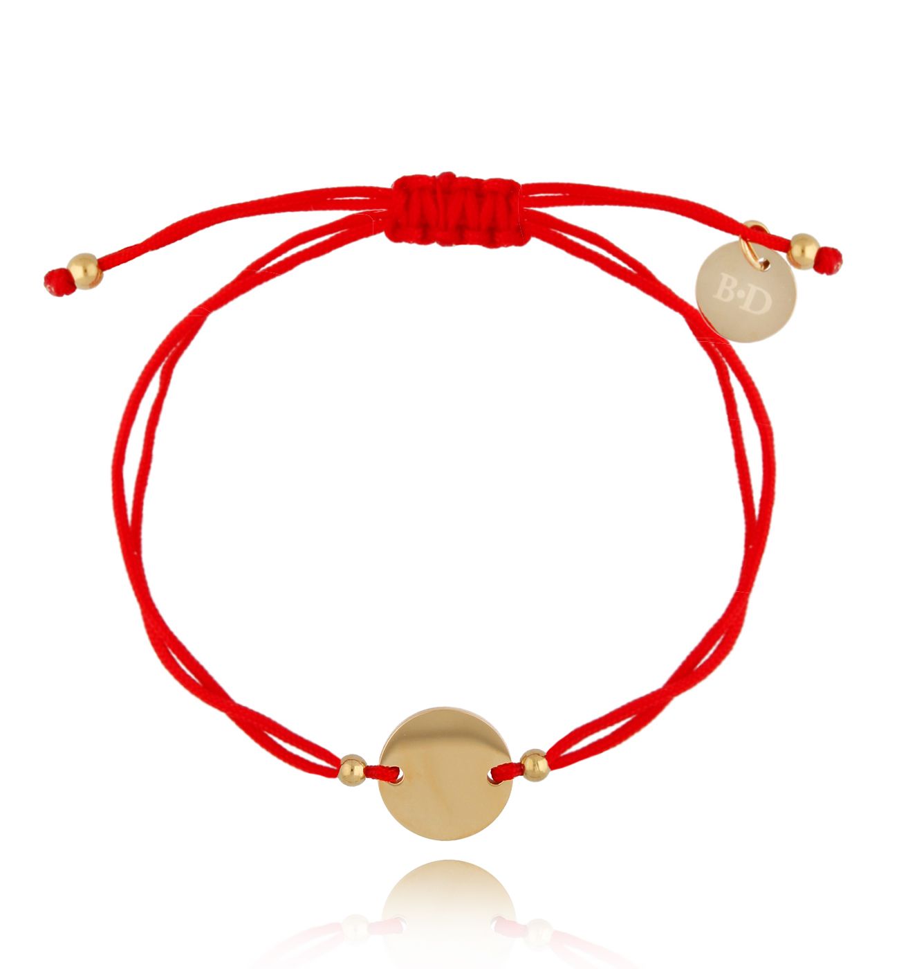 Bransoletka czerwono-złota z kółkiem Always Remember BGL0594