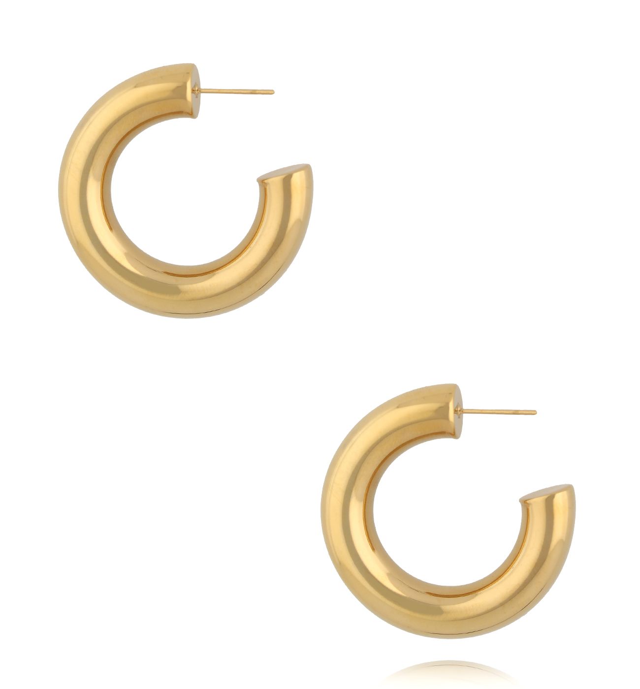 Kolczyki złote grube koła KSY0471