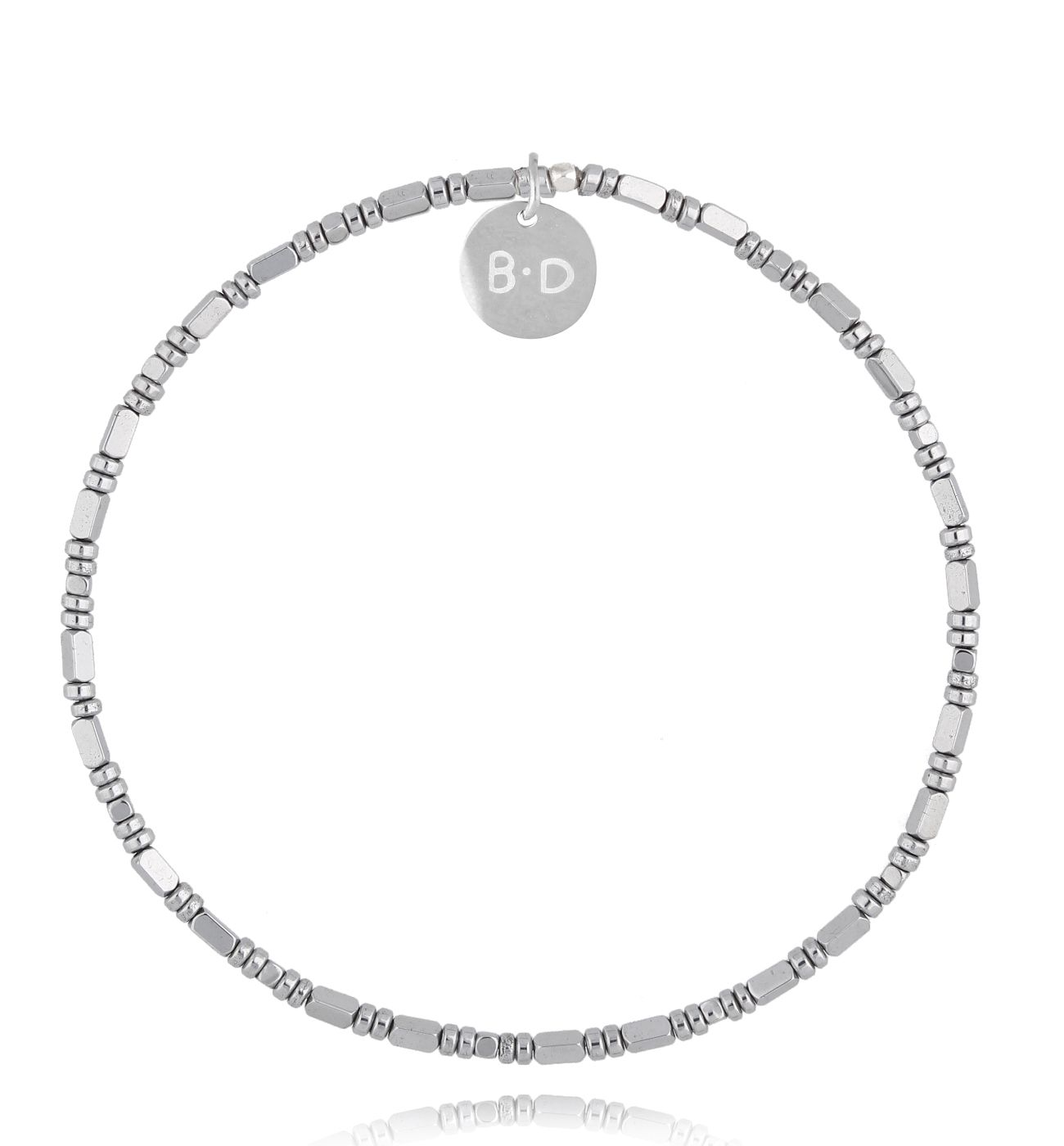 Bransoletka srebrna z hematytami Mialo BTW2485