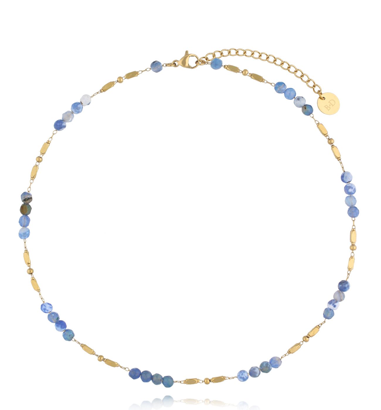 Naszyjnik z błękitnymi agatami - By Dziubeka